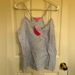 NWT Lilly Pulitzer Blue and White Striped Blouse